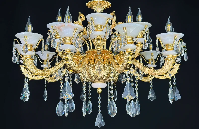 Đèn Chùm Pha Lê DC6239 1 Ảnh thật Đèn Chùm Pha Lê DC6239T15 1