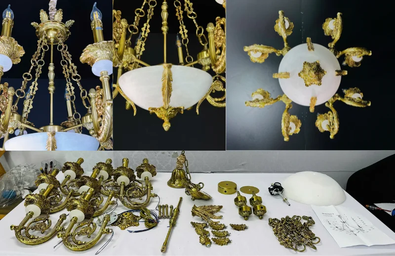 Ảnh cận chi tiết Đèn Chùm DC9111T8