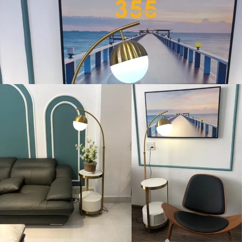 Ảnh Đèn Đứng loại có hộc bàn gỗ