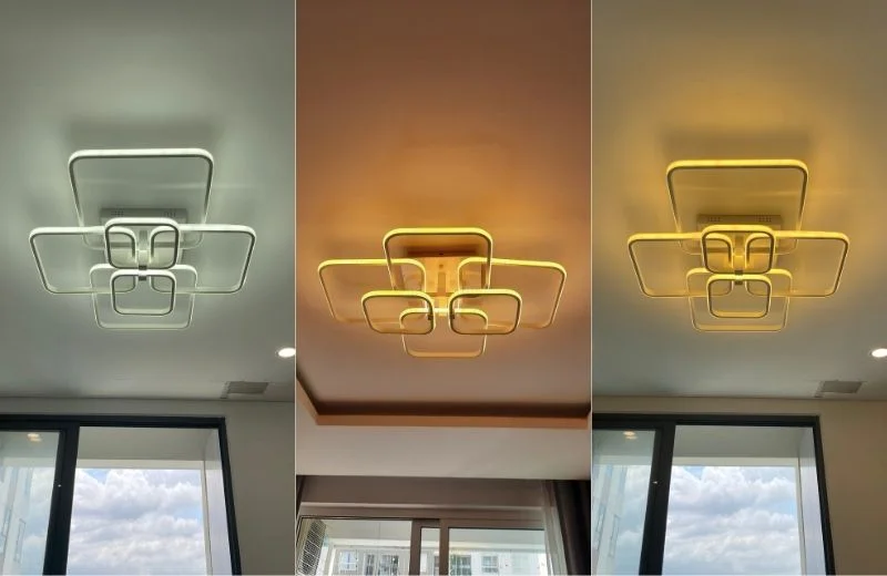 Đèn ốp trần mica OT1013T6 với 3 chế độ LED