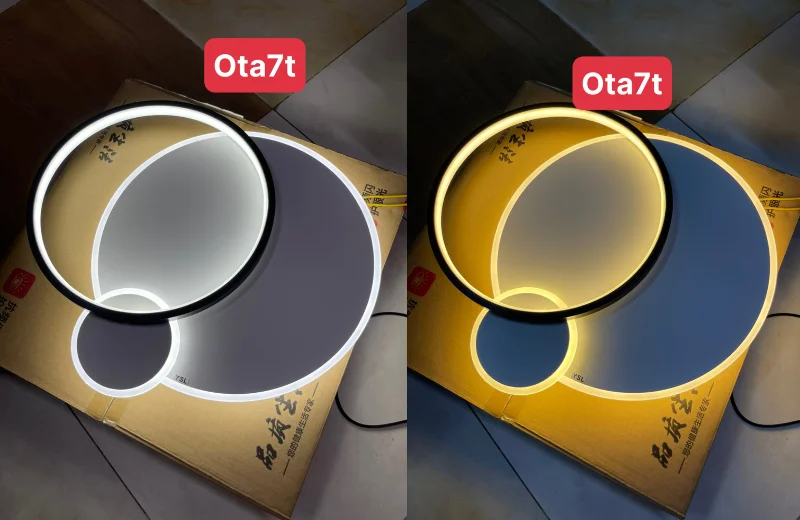 Ảnh thật Đèn Ốp Trần Mica OTA7T 