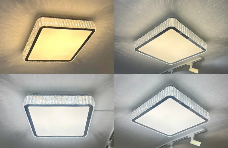 Đèn Ốp Trần Pha Lê OT16 2 Ảnh cận Đèn Ốp Trần Pha Lê OT16VUONG