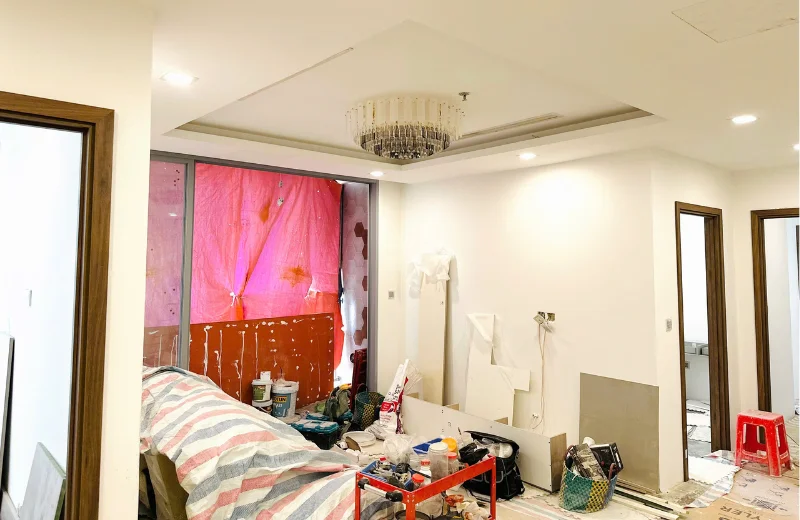 Đèn Ốp Trần Pha Lê OTPL8717 3 Ảnh thật Đèn Ốp Trần Pha Lê OTPL8717T800 tại nhà khách