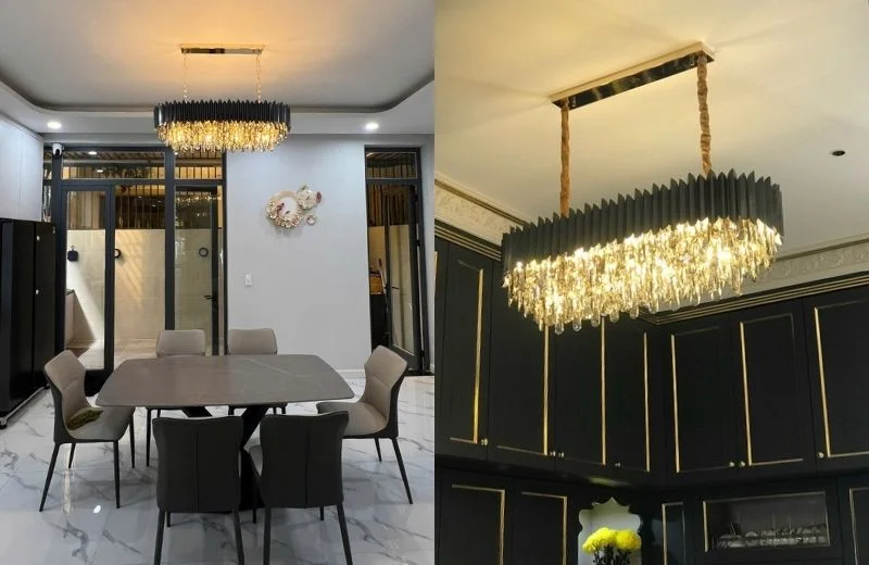 Đèn Thả Pha Lê TPL88210 1 Đèn thả pha lê TPL88210T800 phù hợp cho phòng bếp, thả bàn ăn