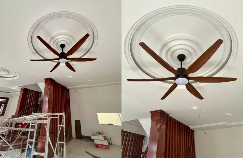 Quạt Trần Đèn QT47 3 Lắp đặt và hoàn thiện quạt trần đèn QT47