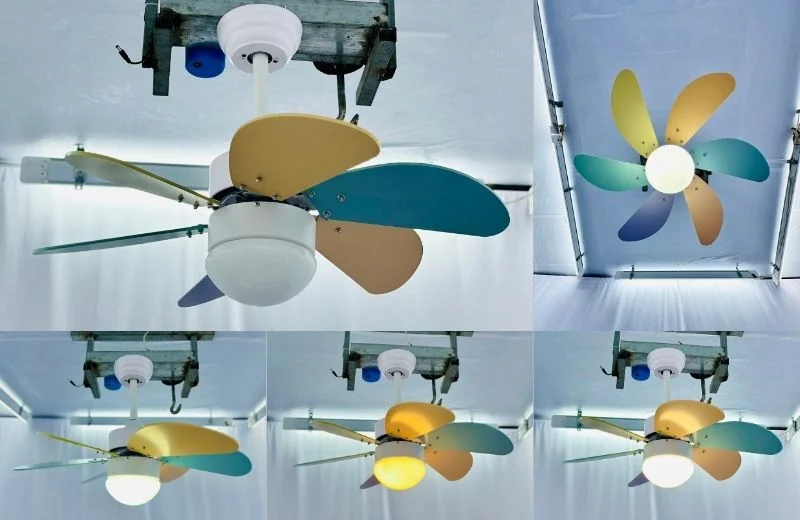 Quạt trần đèn QT1096 với 3 chế độ LED linh hoạt