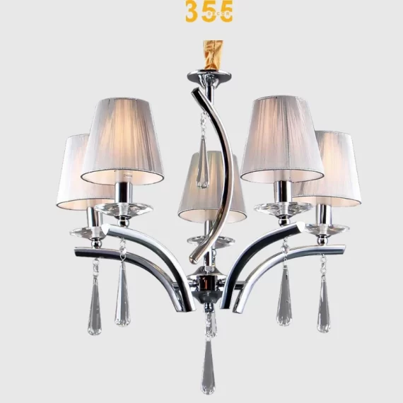 Đèn chùm treo trần DC308 - họa tiết nhẹ nhàng, sang trọng và tinh tế 355decor