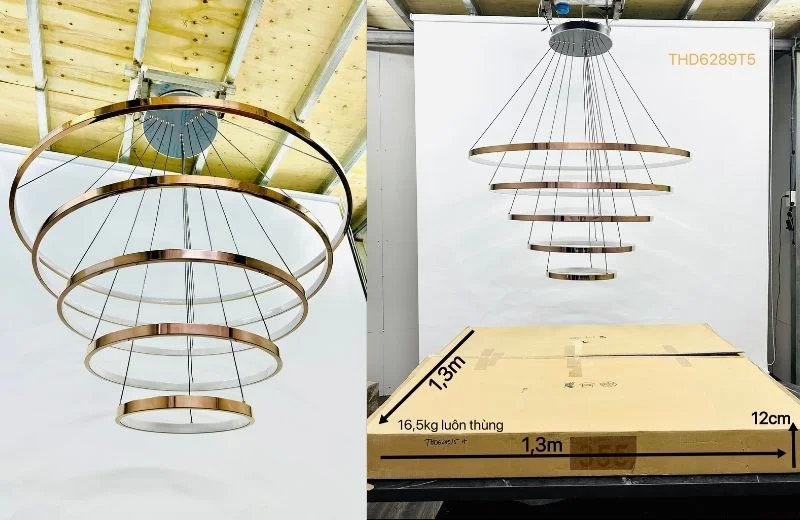 Cận cảnh đèn thả hiện đại THD6289T5