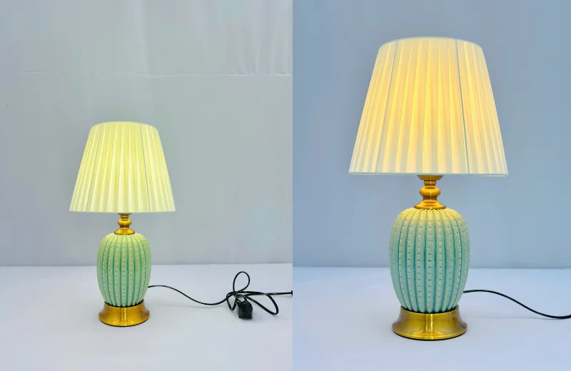 Ảnh thật Đèn Bàn DB70XANHNGOC