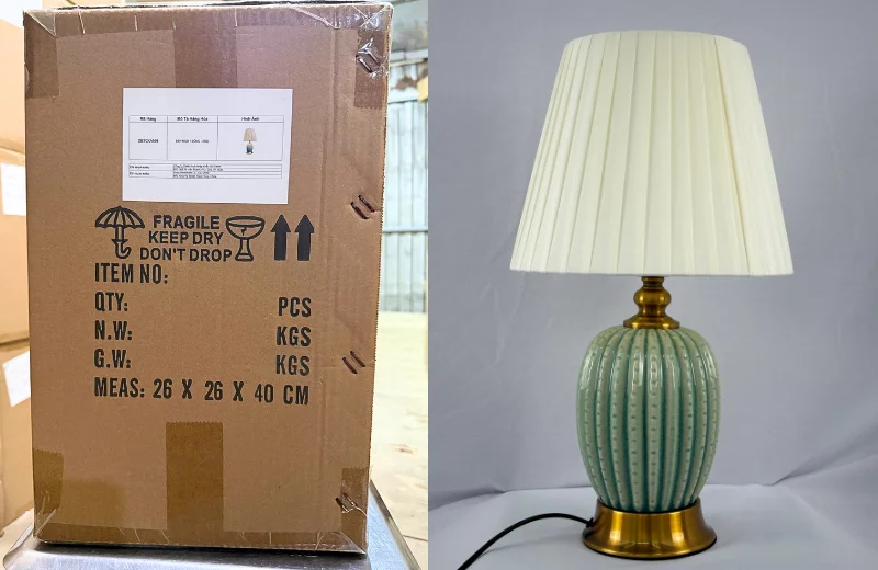 Kích thước Đèn Bàn DB70XANHNGOC