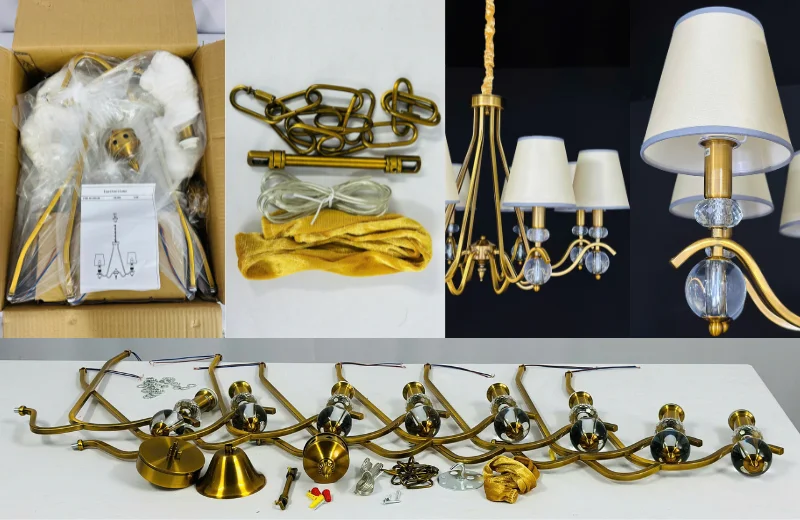 Ảnh cận chi tiết Đèn Chùm DC128T8