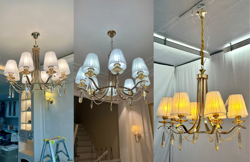 Ảnh thật Đèn Chùm Pha Lê DC234T8