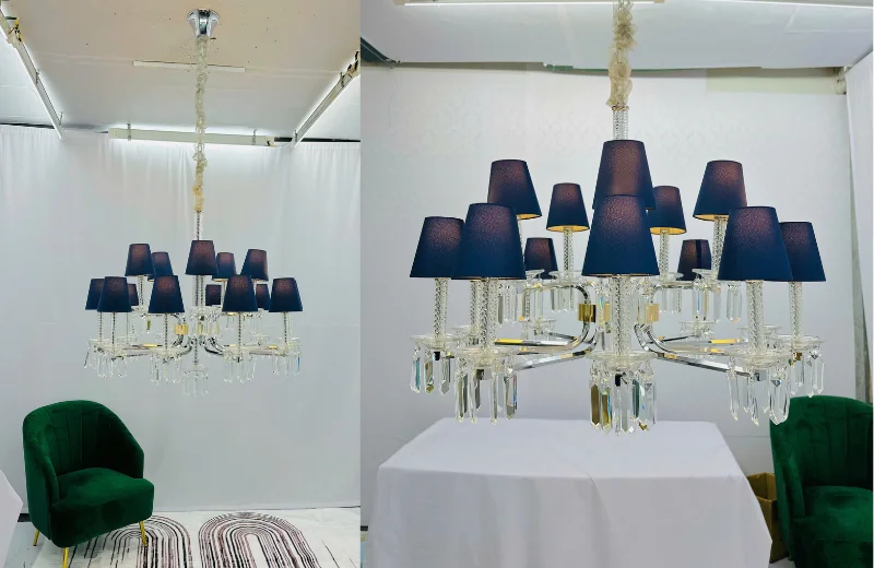 Đèn Chùm Pha Lê DC8119 2 Ảnh thật Đèn Chùm Pha Lê DC8119