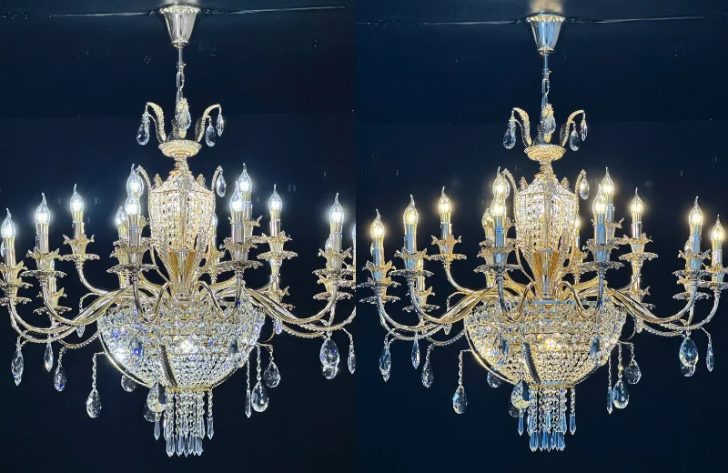 Ảnh cận Đèn Chùm Pha Lê DC8908T18