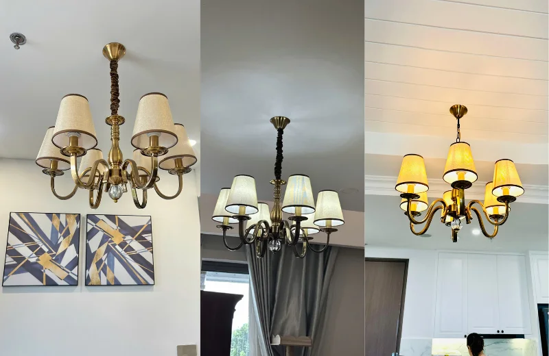 Đèn Chùm DC9088 2 Ảnh thật Đèn Chùm DC9088T6