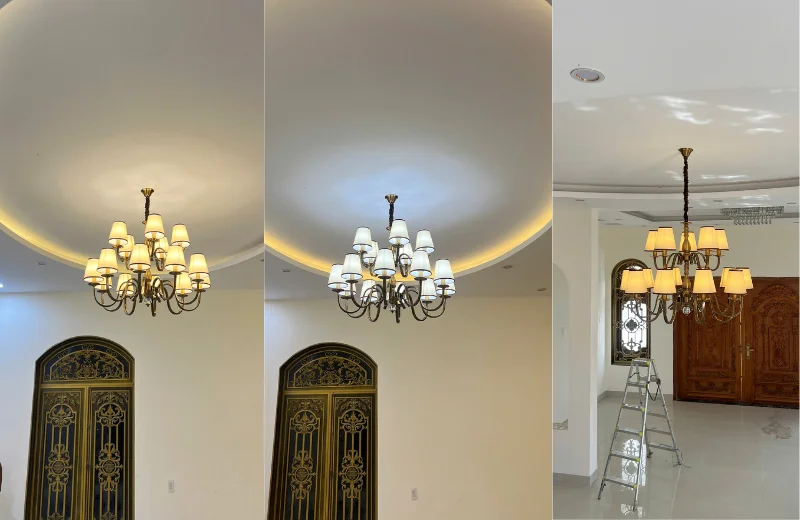 Đèn Chùm DC9088 4 Ảnh thật Đèn Chùm DC9088T15