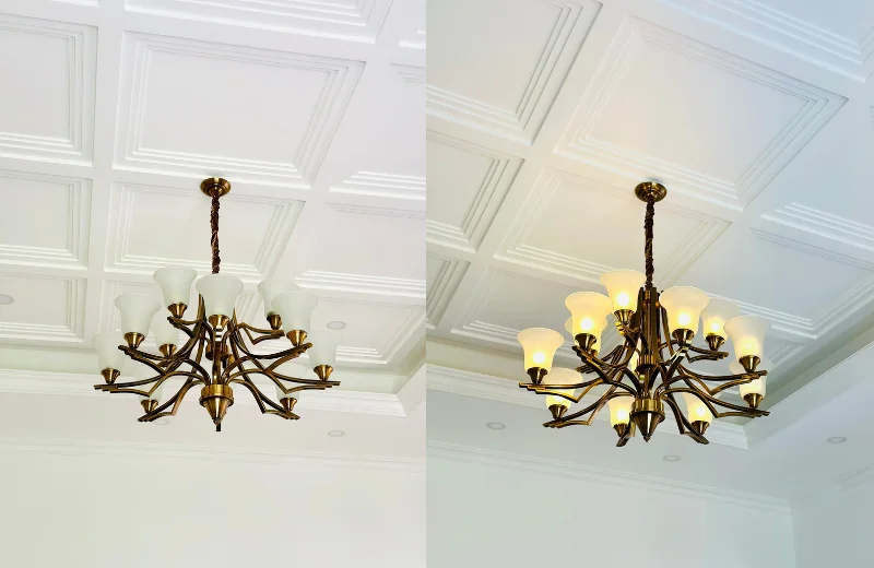 Đèn Chùm DC9209 2 Ảnh thật Đèn Chùm DC9209T12