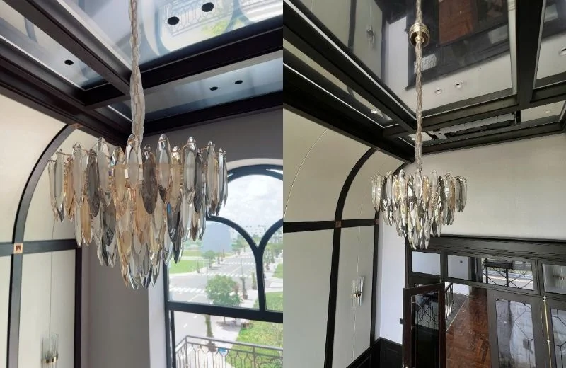 Đèn thả pha lê TPL708T600 hoàn thiện