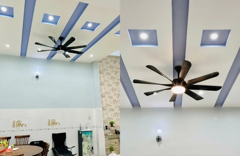 Quạt trần đèn QT35 cho bàn ăn, phòng bếp