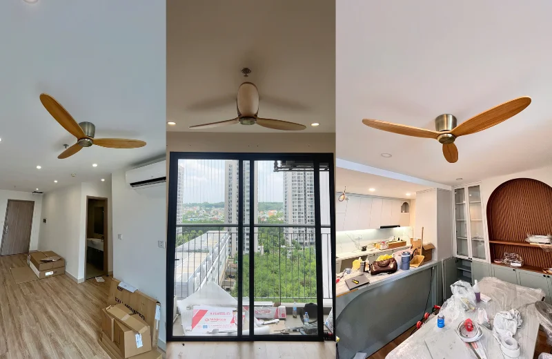 Ảnh thật Quạt Trần QT31C lắp đặt tại nhà khách hàng