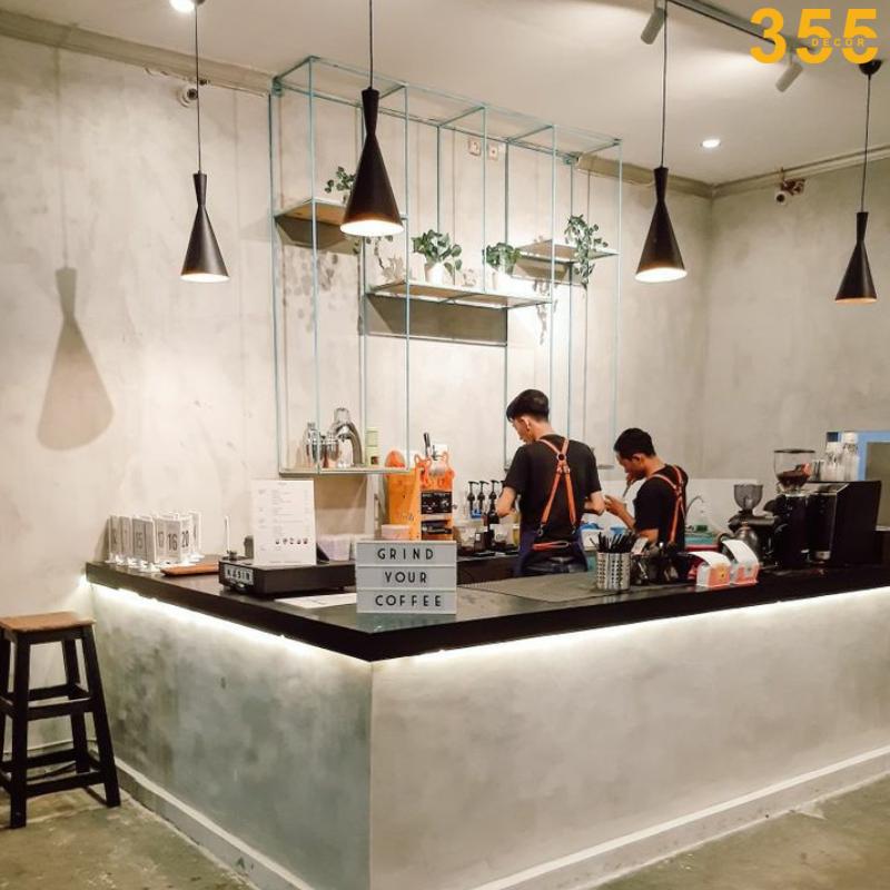 Đèn thả TCF01 chính hãng 355decor trong không gian quán cà phê hiện đại
