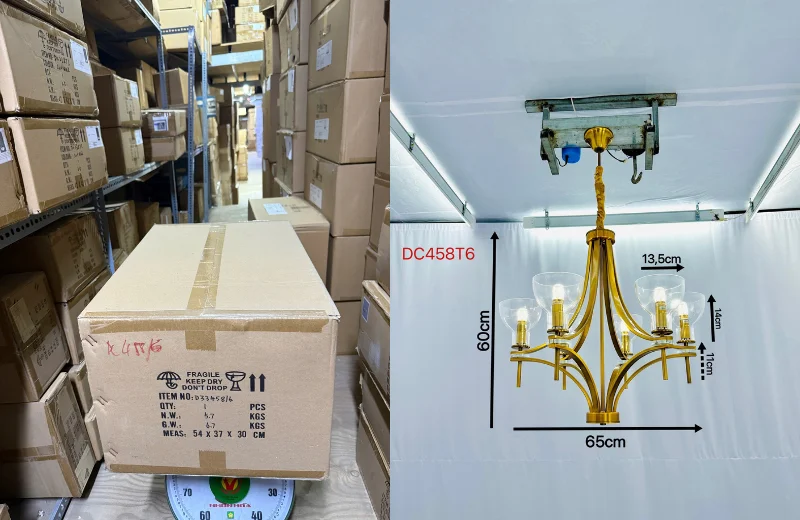 Đèn Chùm DC458T6 2 Thông số Đèn Chùm DC458T6