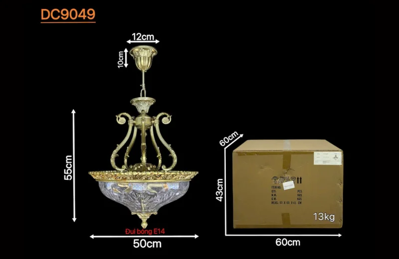 Đèn Chùm DC9049 2 Kích thước Đèn Chùm DC9049