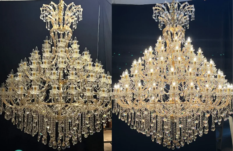 Ảnh thật Đèn Chùm Pha Lê DC9828T84