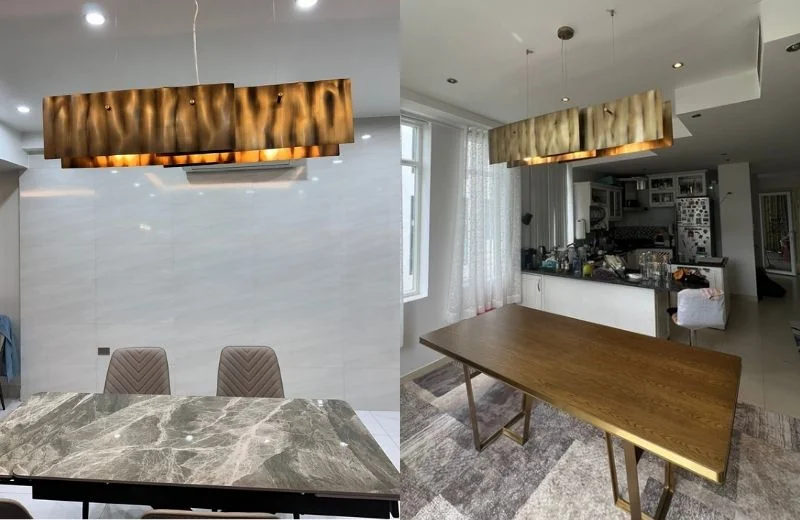 Đèn Thả Hiện Đại THD140 2 Trang trí phòng khách, bàn ăn với đèn thả hiện đại THD140