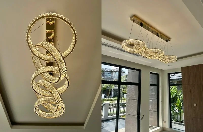 Đèn thả hiện đại THD7059N5 hoàn thiện