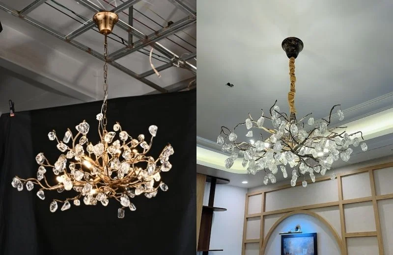 Đèn thả pha lê TPL2003T1000 hoàn thiện