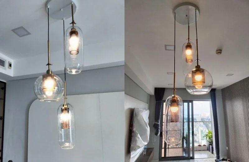Ảnh thực tế đèn thả trần TT43A và TT43B 