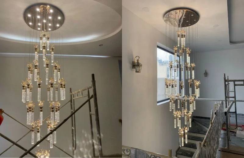 Thi công đèn thả hiện đại THD651T48