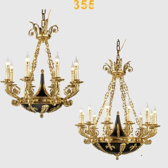Đèn chùm cổ điển DCD0427 - thiết kế ấn tượng đến từng chi tiết được chạm khắc tinh xảo 355Decor