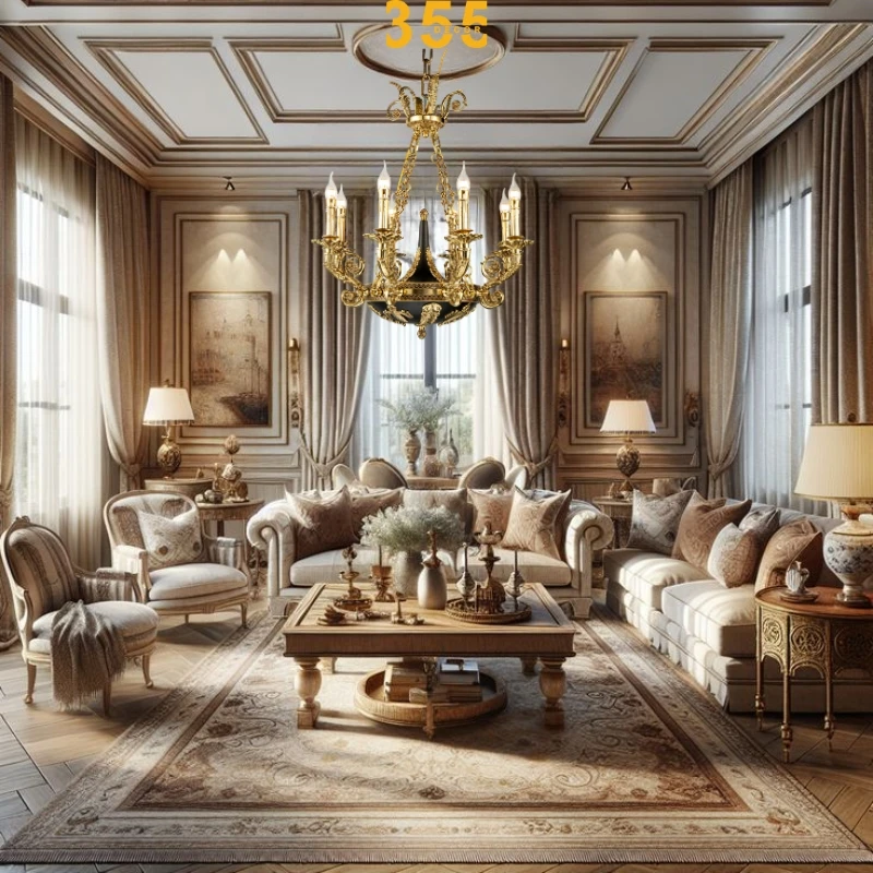 Đèn chùm cổ điển trang trí DCD0427 - thiết kế hoàng gia và lộng lẫy 355Decor