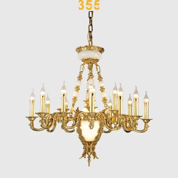 Đèn chùm đồng cổ điển DCD8121 - mang vẻ đẹp cổ điển đến không gian 355decor