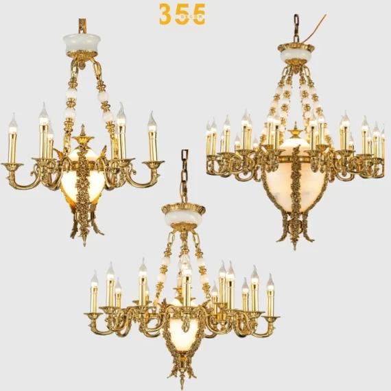 Đèn chùm đồng nghệ thuật DCD8121 - thiết kế mang đậm dấu ấn hoàng gia 355decor