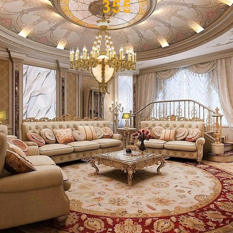 Đèn chùm đồng phong khách DCD8121 - phong cách hoàng gia 355decor
