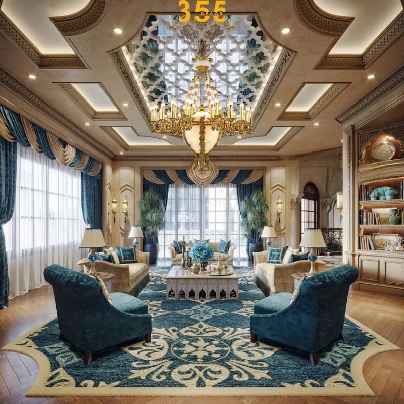 Đèn chùm đồng sang trọng DCD8121 - thiết kế tinh tế họa tiết chạm khắc tỉ mỉ 355decor