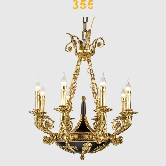 Đèn chùm treo trần DCD0427 kiểu dáng hoàng gia 355Decor