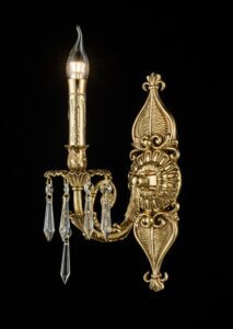 đèn tường đồng nguyên chất đinh pha lê cao cấp vdc2202