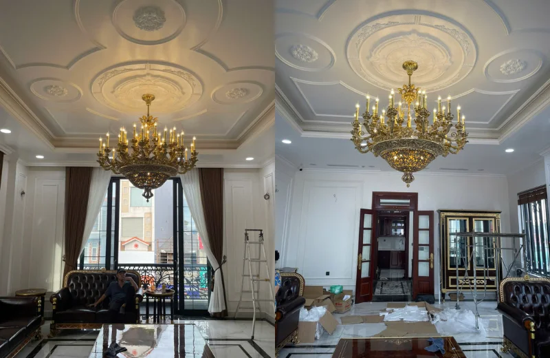 Đèn Chùm DCD9918 2 Ảnh thật Đèn Chùm DCD9918