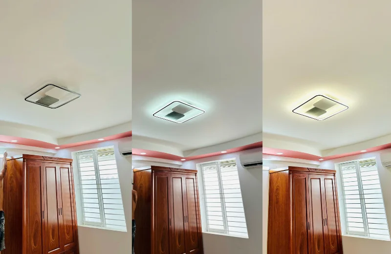 Đèn Ốp Trần Mica OTA27 2 Ảnh thật Đèn Ốp Trần Mica OTA27
