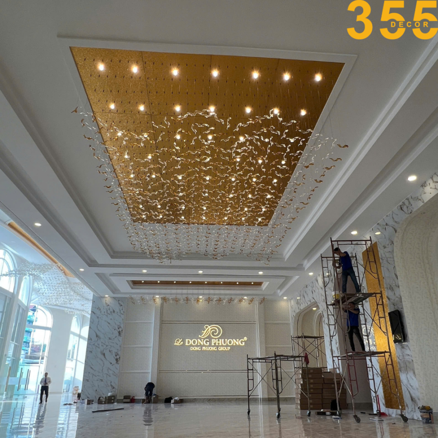 đèn thả sảnh khách sạn thd156 chính hãng 355decor