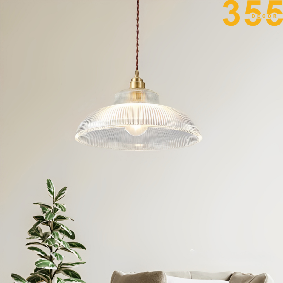đèn thả thủy tinh trong suốt  sang trọng