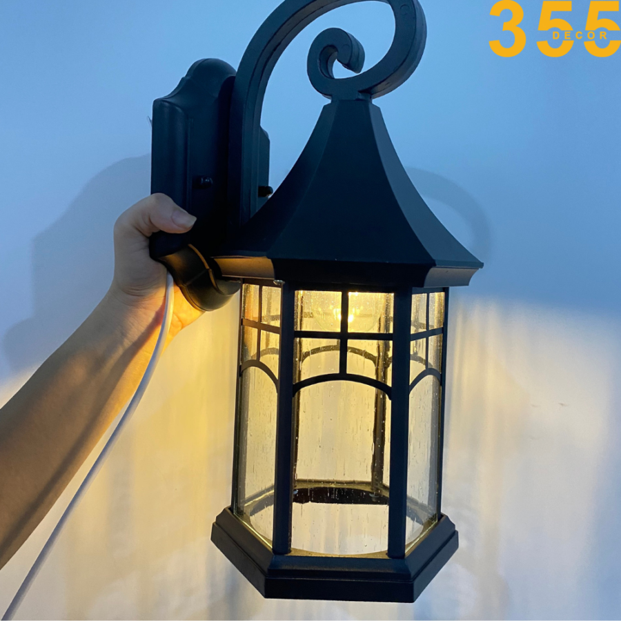 đèn tường hiện đại vnt6738 màu đen  chống nước