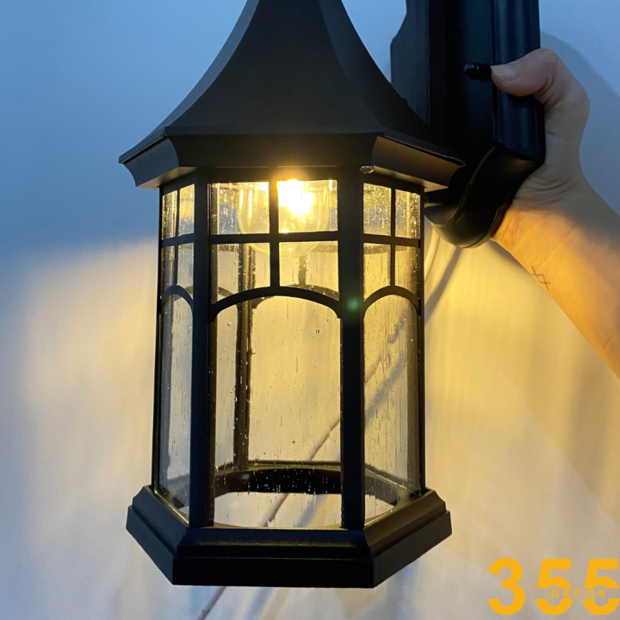 đèn ngoài trời màu đen sang trọng vnt634 chính hãng 355decor