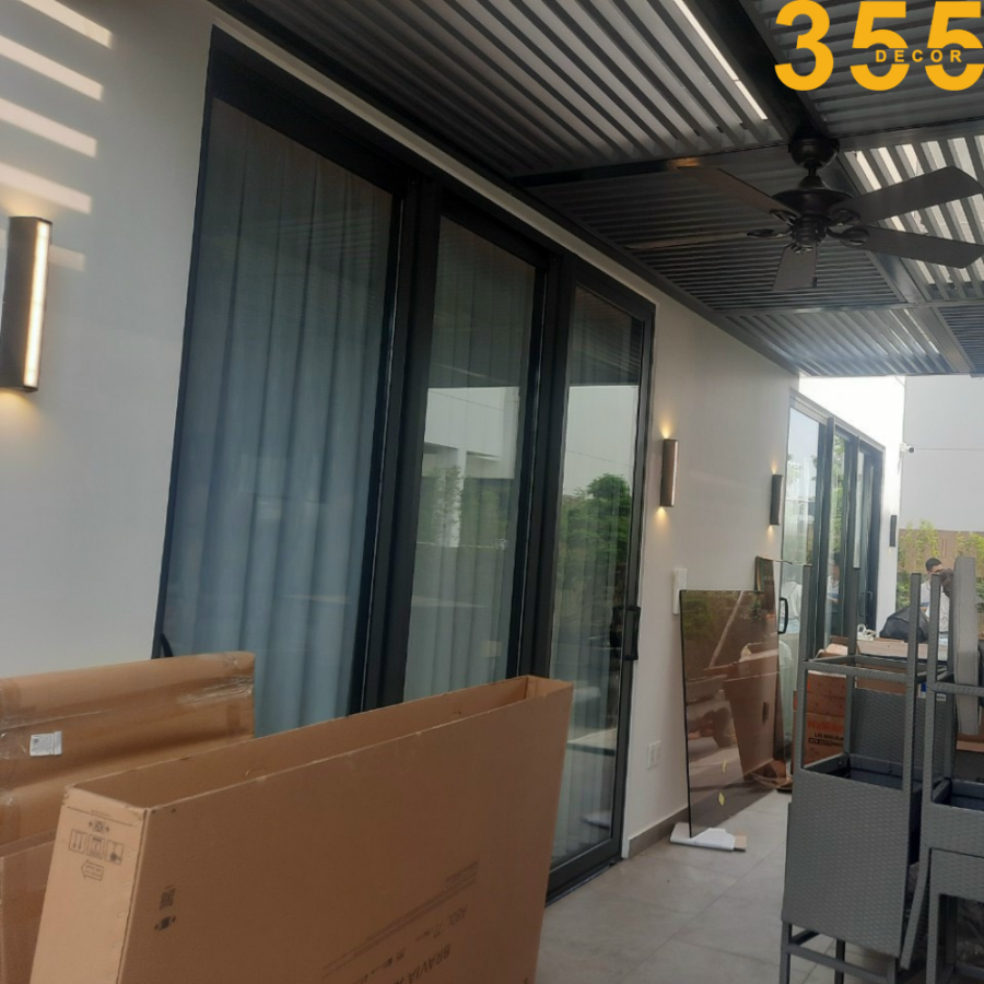 đèn tường màu đen sang trọng vnt76