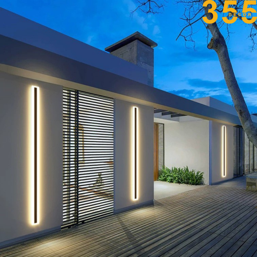 đèn tường hiện đại ngoài trời chống nước màu đen vnt225 chính hãng 355decor