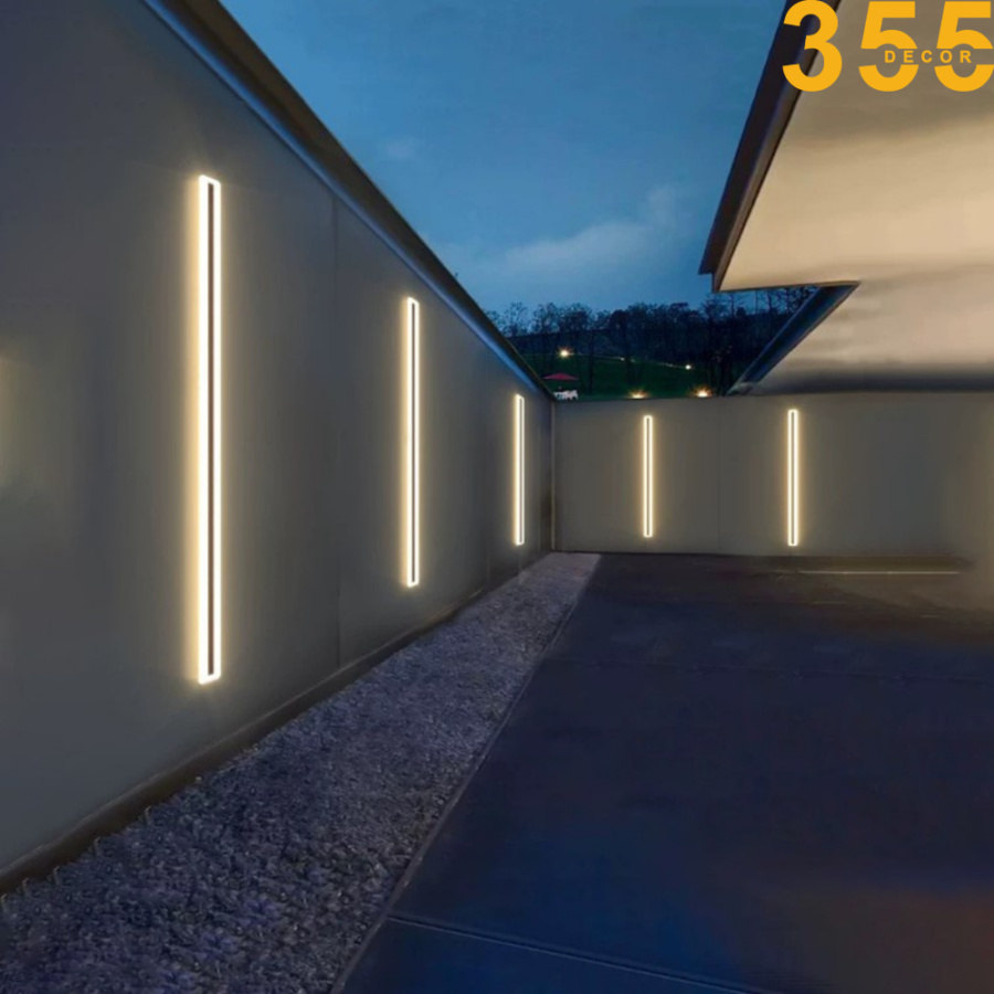 đèn tường chống nước màu đen vnt225 chính hãng 355decor
